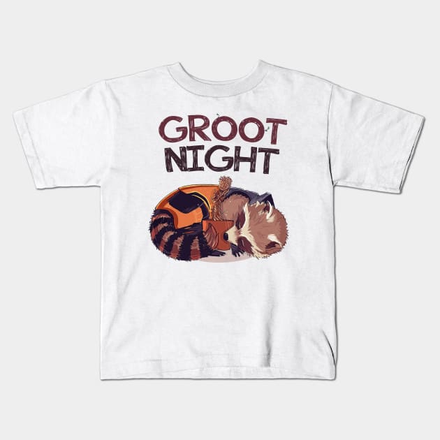 Groot Night Kids T-Shirt by Susto